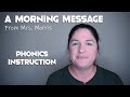 Morning Messages - Phonics Instruction