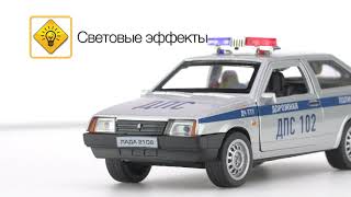 Металлическая Модель «Lada-2108 Cпутник. Полиция», Технопарк 2108-12Slpol-Sr