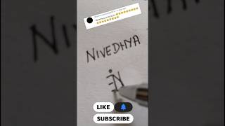 Nivedhya Name Art Logo Design 189