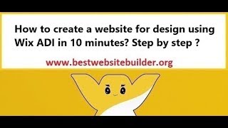 How to create a website for design using Wix ADI in 10 minutes? Step by step