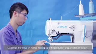 Máquina de Ojal Recto Para Camisa Programable Jack JK-1790BS