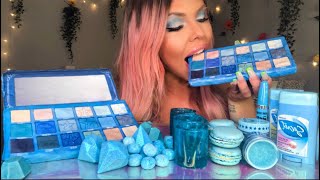 Видео ASMR EDIBLE JEFFREE STAR BLUE BLOOD PALETTE (FAKE), CANDY MAKE UP, DIAMONDS, SHOT GLASS MUKBANG 먹방 от HunniBee ASMR, Асмэра, Эритрея