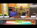 Kelly Diedring Harris co-hosts the Vitagy Jet Fryer infomercial with Marc Gill