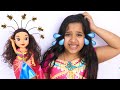 بنت شفا انعدت قمل  في شعرها !! my doll caught lice in her hair
