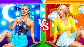 Gündüz Kız Vs Gece Kız Tek Renkli̇ Ev Meydan Okumasi