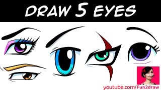HOW TO DRAW 5 EYES | Art Drawing Tutorial! | Mei Yu