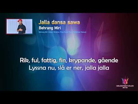 Behrang Miri "Jalla dansa sawa" -- (On screen Lyrics)