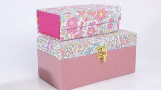 Cosmetic Gift Packaging Box With Cloth Cover And Mirror
