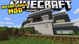 INSTANT HOUSE MOD in MCPE!!! - Amazing Builds & Structures - Minecraft PE (Pocket Edition)