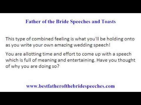 Fathers wedding speech