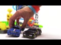 Kids Flying Toy Racing Cars! Mega Speed Track Demo: ATV, 4wd, off-road Buggy (мультфильм про джип)