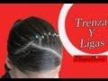 Trenza y Ligas. Peinados infantiles para fiesta, Niñas, Novia, Quinceñeras, prom, quince