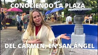 Conociendo grandes artistas mexicanos en la Plaza Del Carmen de San Ángel CDMX.