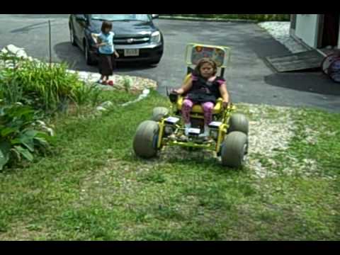 Katiebot III Off-Road Wheelchair with Wheeleez Wheels - YouTube
