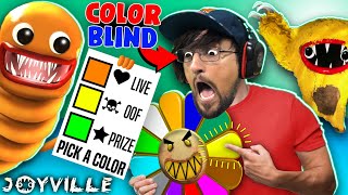 Color Blind Gamer Needs Help From Kid To Beat Joyville Game (Fgteev Escape)