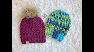 Crochet Rippled Slouch Beanie Tutorial