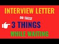 NVC INTERVIEW APPOINTMENT LETTER | 3 THINGS YOU CAN DO