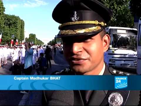 Indian army open the military march down the Champs Elysees