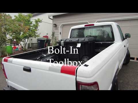 Toolbox bolted in truck bed