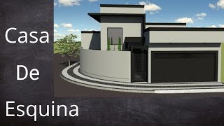 Projeto de Casa Moderna de Esquina