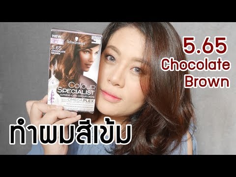 รีวิวผมสีน้ำตาลเข้ม Schwarzkopf Colour Specialist 5.65 Chocolate brown