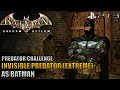 Batman: Arkham Asylum - Invisible Predator (Extreme) [as Batman] - Predator Challenge | PS3 Gameplay