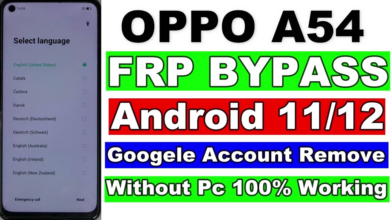 OPPO A54 FRP Bypass 100% Easy Without Pc Android 11/12 OPPO A54 FRP Bypass 100% Easy Without Pc Android 11/12