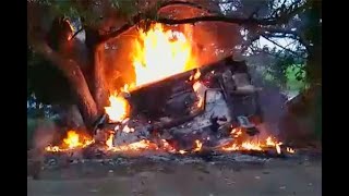 Carro Estalló En Llamas Luego De Choque Y Dejó Dos Muertos