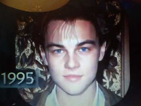 This is a video of the actor Leonardo DiCaprio changing through the years.