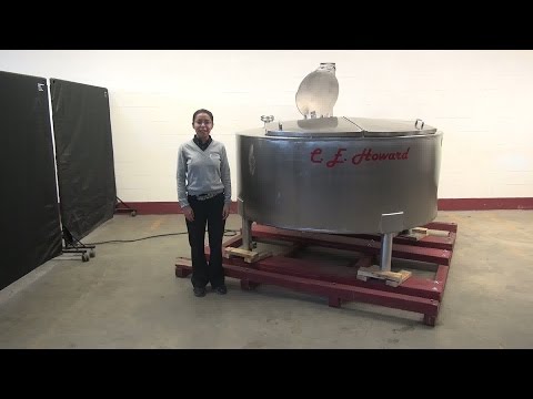 C.E. Howard 600 GAL 304 Stainless Steel Single Wall Mixing Tank Demonstration