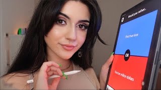 ASMR Lets Play Would You Rather on My iPad ~ Relaxing Tapping & Whispering pt.2
