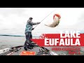 GIANT Bass at Lake Eufaula – BRUSH PILE Fishing