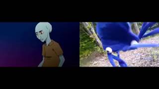 Spongebob Anime Opening Animated vs Low-Budget Live Action side by side comparison