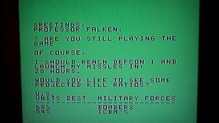 TI-99/4A War Games Movie - WOPR Simulation (Joshua)