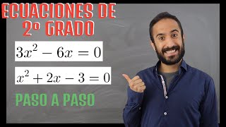 Como RESOLVER una ECUACION de SEGUNDO GRADO | 5 casos 👌🏼 | CURSO de ECUACIONES Clase #10