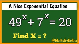 ।। solve this exponential problem and find the value of x ? #maths @Mathsbyrekha