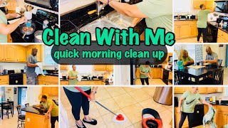 CLEAN WITH ME | QUICK MORNING CLEAN UP | CLEANING MOTIVATION | Tifani Michelle