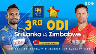 3rd ODI - Zimbabwe tour of Sri Lanka 2022