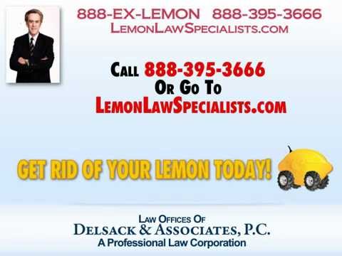 California Lemon Law attorney Kurt Delsack wants to help you get rid of your lemon vehicle. Call 1.888.ExLemon (888.395.3666) or go to lemonlawspecialists.com. The help of an experienced lemon law attorney is important, but there are things the consumer can do to make their case run smoothly any efficiently. The Law Offices Of Delsack And Associates gives useful tips that will help you get rid of your lemon vehicle today!