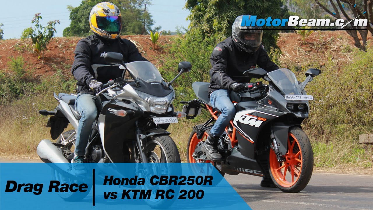 Honda CBR250R vs KTM RC 200 - Drag Race | MotorBeam - YouTube