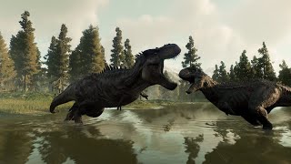 Tarbosaurus The Tyrant Of The Late Cretaceous Vs Carnotaurus Juric World Evolution 2 4K