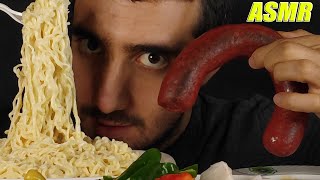Asmr Bütün Sucuk Asmr Sarimsak Soslu Noodle Asmr Sausage Asmr Asmr Türkçe Yemek