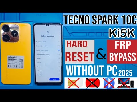 tecno spark 10c ki5k hardreset & Frp bypass without pc / tecno spark 10c ki5k hardreset & Frp bypass without pc /