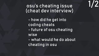 osu and its cheating problem: the cheating side