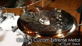 Meinl Cymbals CC16/18EMS-B Classics Custom 16"/18" Extreme Metal Stack Cymbals