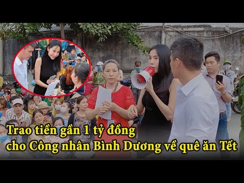 Thuỷ Tiên - Công Vinh trao tiền công khai gần 1 tỷ cho hơn 600 công nhân