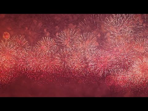 Grand Opening of Al Maha Winter Wonderland | Striking Fireworks Iights Up Qatar Lusail Sky Red