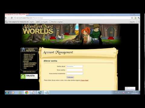 Watch como mudar senha e email no aqw