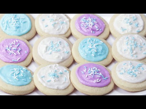 VIDEO : the softest frosted sugar cookies ever - download the new tasty app: http://tstyapp.com/m/mfquxjtd3e reserve the one top: http://bit.ly/2v0iast here is what you'll need! ...