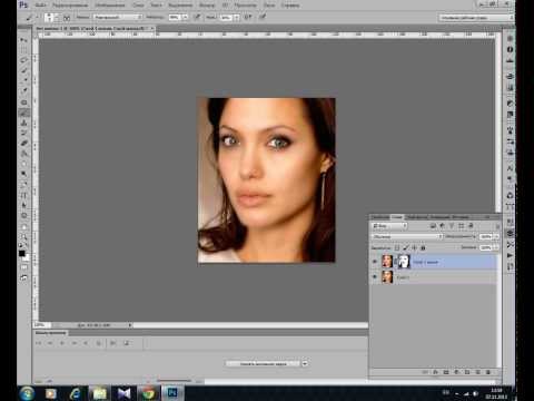 Как сделать кожу гладкой в фотошопе видео